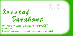 kristof darabont business card